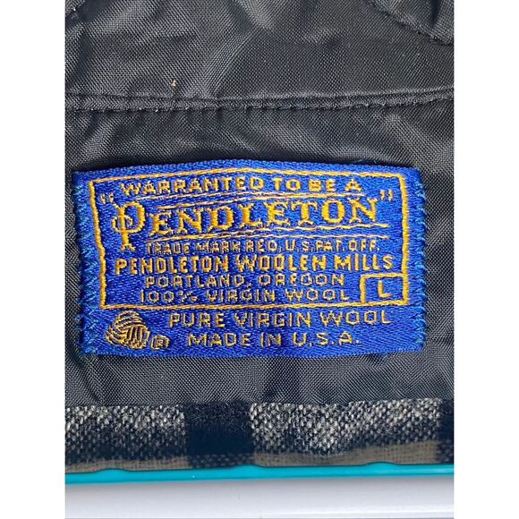 Pendleton Virgin Wool Board Shirt Set of 2 Plaid Long Sleeve Button Up Men’s L U - Picture 7 of 8